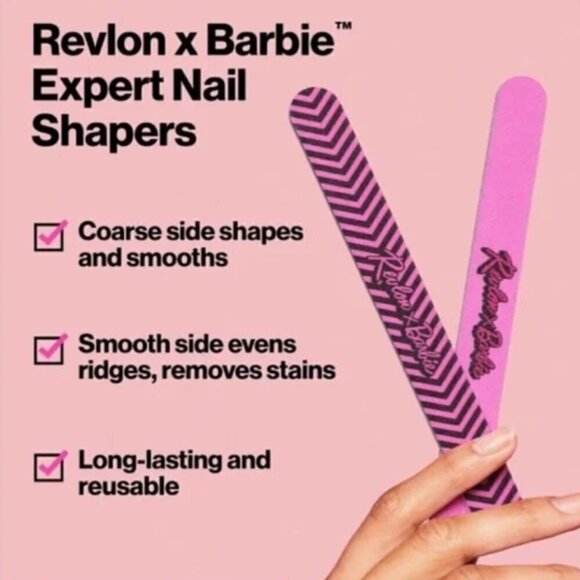 Revlon X Barbie Limited Edition Be Unique 2 Nail File Set NEW in Packaging - Picture 3 of 6